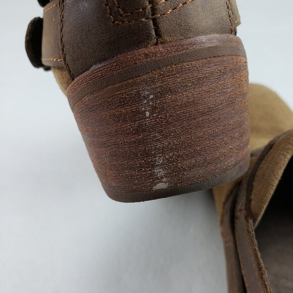 Ugg Patsy Ankle Boot Womens 7 Chesnut Suede Shearling Lined Boho Moto Buckle Zip - Picture 12 of 15